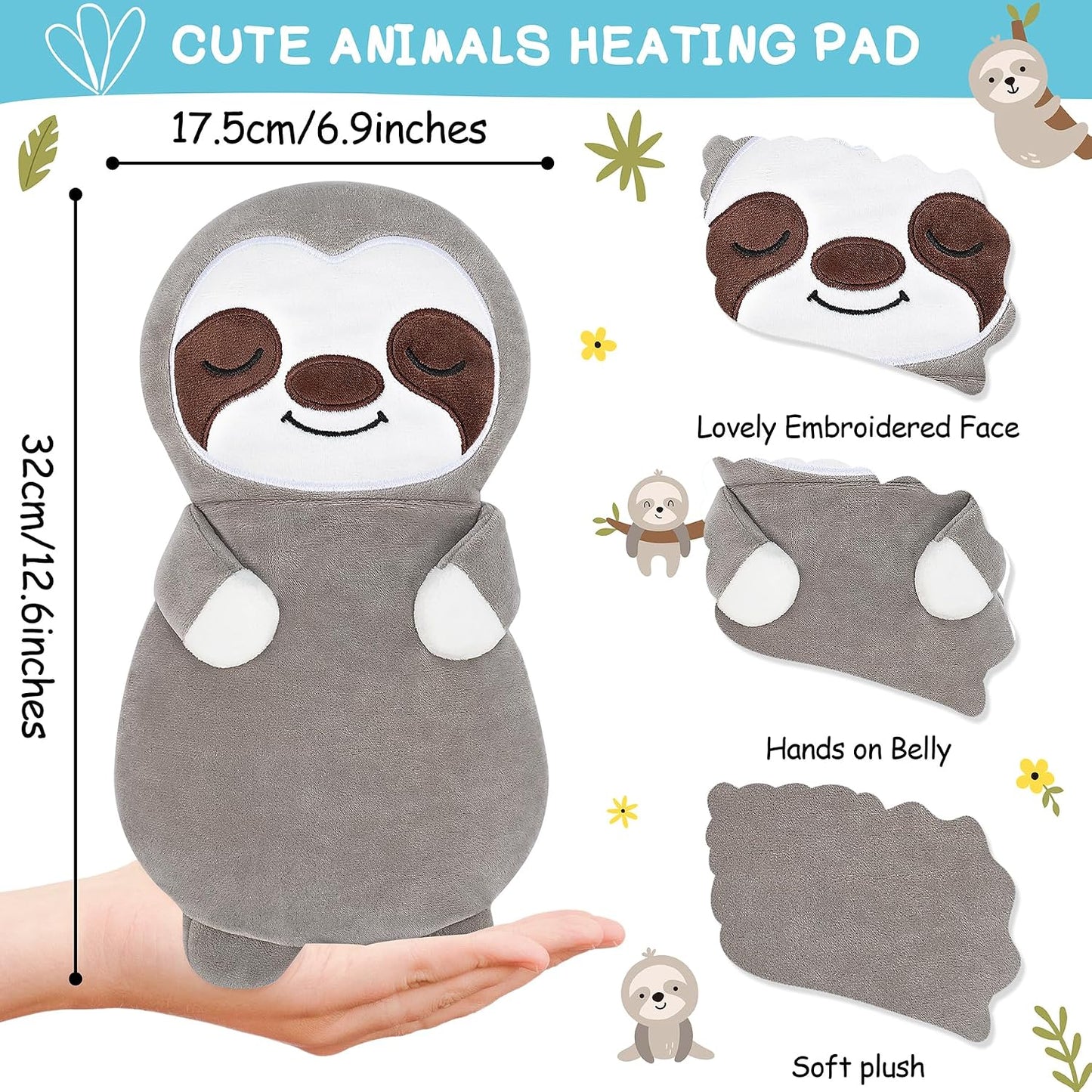 Microwave Heating Pad for Period Cramps,Otter Microwavable Heating Pad for Shoulder Neck Back Knee Pain Relief with Lavender Scented,Cute Otter Plush Toys Heat Pack for Women Kids Birthday