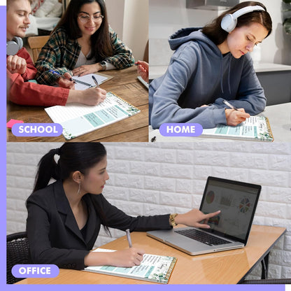 2 To Do List Notepads, Daily Planner Notebook with Tear-off Design, Undated Writing Organizer for Daily Tasks and Goal, Coiled Task Track Checklist Productivity Pad for Office, Classroom, Home, School