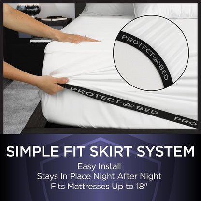 Protect-A-Bed Essential Mattress Protector Full, Dust Mite Resistant, Noiseless and Odor-Resistant Mattress Cover, 100% Waterproof Top, Machine Washable, Fits 11"-18" Mattresses