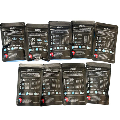Tiesta Tea - 8 Herbal & Rooibos Sampler Dry Flight Set, Loose Leaf, No Caffeine, Makes Hot and Iced, Assorted Tea Sets with Herbal, Chai, Fruit Blends & More, 8 Resealable Sample Pouches