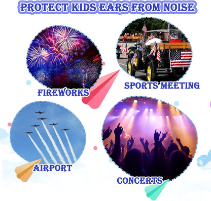 ZOHAN EM030 Kids Ear Protection, Noise Cancelling Headphones Ear Muffs for Autism Sensory, Safety Noise Reduction Hearing Protection for Monster Truck/Concerts/Fireworks/Air Shows