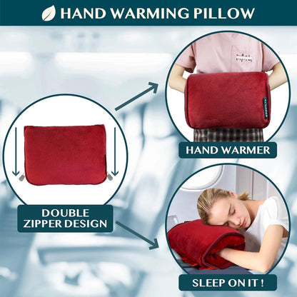 PAVILIA Travel Blanket Pillow, Soft Airplane Blanket 2-IN-1 Combo Set, Plane Blanket Compact Packable, Flight Essentials Car Pillow, Travelers Gifts Accessories Luggage Backpack Strap, 60x43 Teal Blue