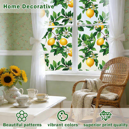 Frosted Glass Window Film, Decorative Sun Heat Blocking,Anti UV Save Energy