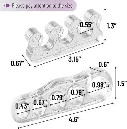 DR. JK- ToePal Gel Toe Separator, 2 Pairs, Toe Spacers, Toe Straightener, Hammer Toe Straightener, Toe Spreader, Toe Stretcher, Toe Corrector for Women and Men, Bunion Corrector