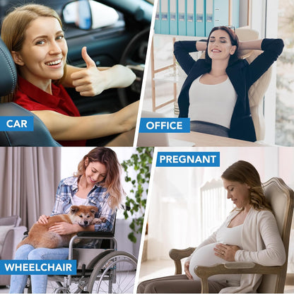 Lofty Aim Lumbar Support Pillow for Car, Car Seat Back Support for Driving | Memory Foam Car Lumbar Support for Driving Seat, Car Back Cushion, Adjustable Straps, Lower Back Pillow, Office Chairs, Black