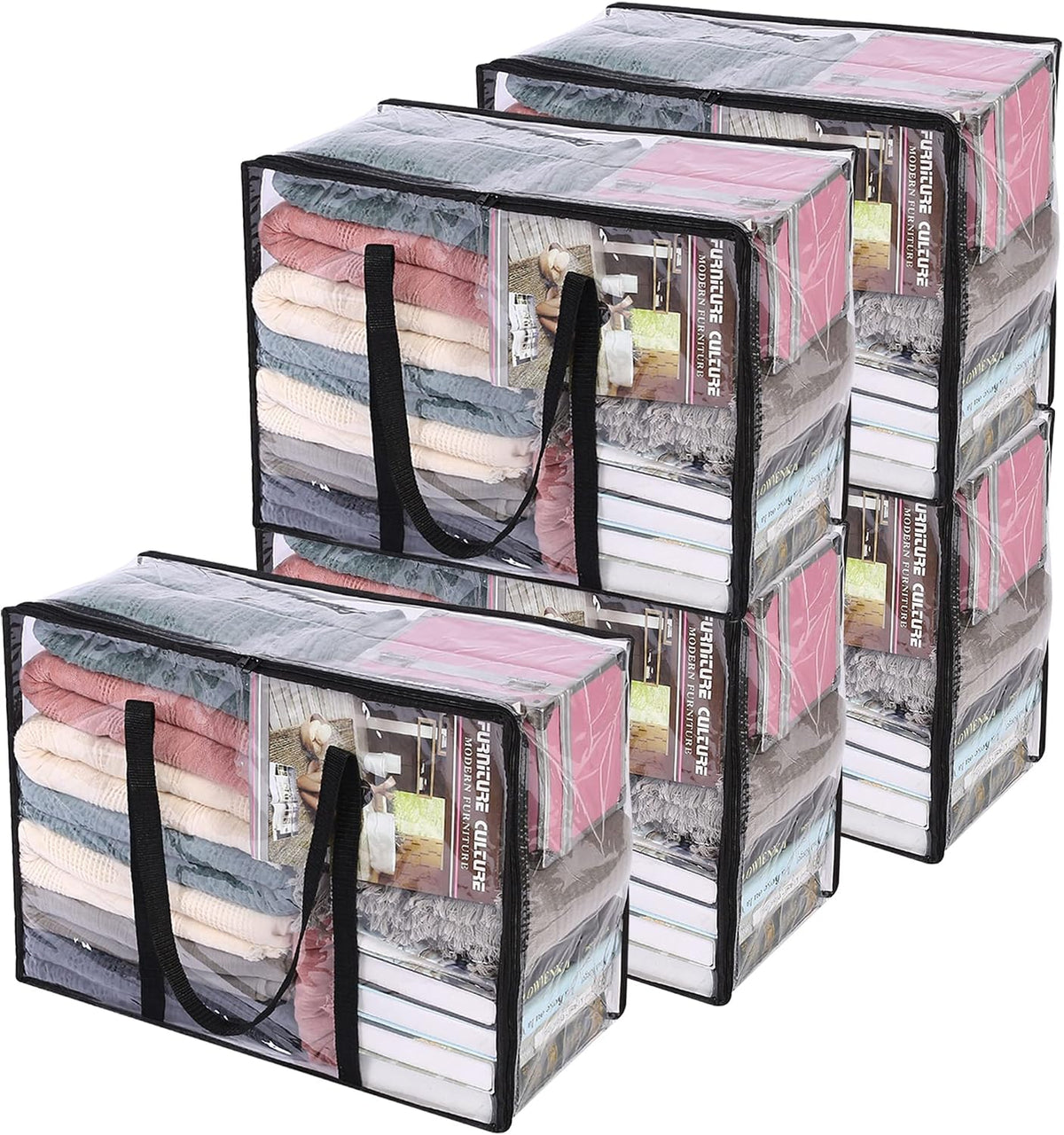 Vieshful Clear Storage Bags for Clothes Blanket Comforter & Bedding