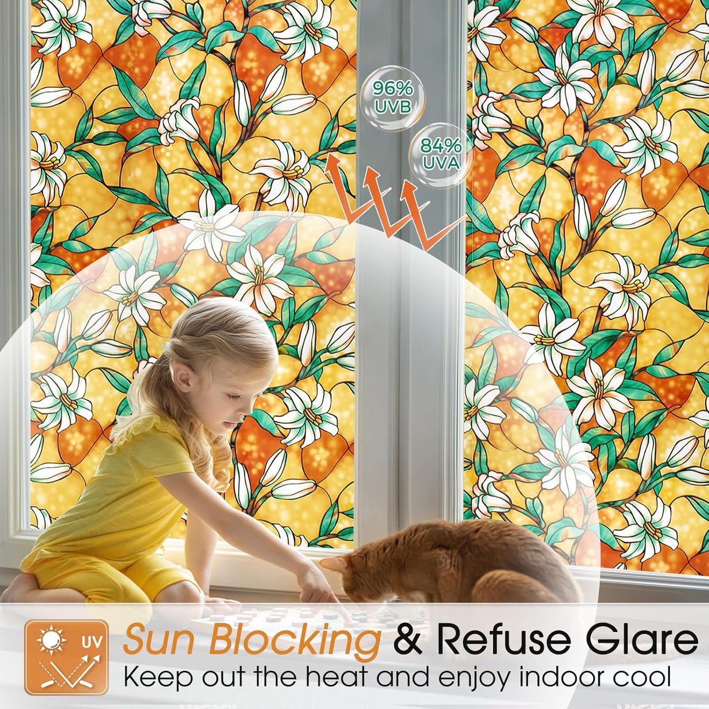 Coavas One Way Privacy Window Film, Heat Control Window Tint for Home, Sun Blocking Reflective Window Film See Out Not in, Anti UV Static Cling for Windows Office Door (Black, 17.5 Inch X 6.5 Feet)