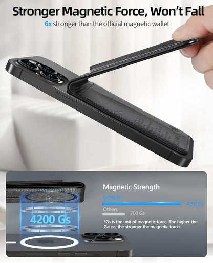 ExtreLife for Magsafe Wallet, Works with Apple Find My, 6 Cards Holder