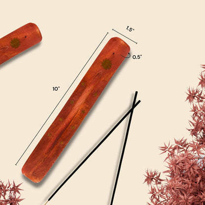 Hosley Wood Incense Holder Sun 10 Inches Ideal Gift for Wedding, Aromatherapy, Zen, Spa, Reiki, Meditation