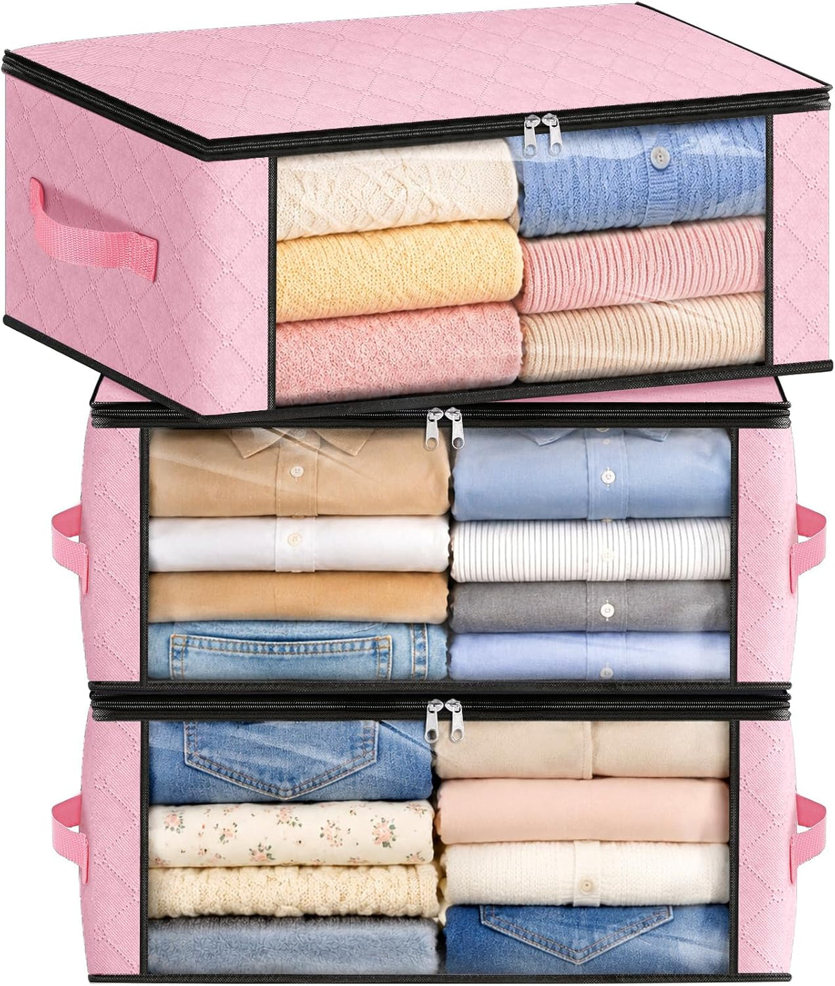 Fab totes Storage Bags for Clothes Blanket Storage Bins with Lids