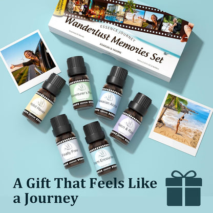 ASAKUKI Essential Oils for Diffuser –6 Mood Essential Oil Blends (Breathe, Uplift, Sensual, Balance, Unwind, Rest) for Morning to Night Rituals, Home & Daily Use-Thoughtful Gift
