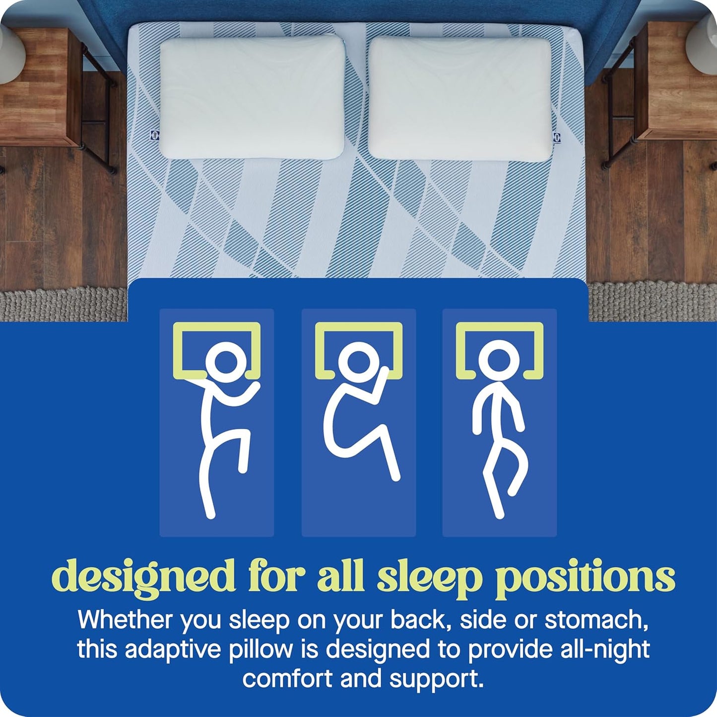 Sealy Dreamlife Queen Size Memory Foam Cooling Pillow with Surface Guard Technology, Removable Machine-Washable Cover, 1 Year Limited Warranty, White (2 Pack)
