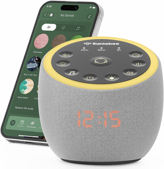 White Noise Sound Machine for Sleep Smart with 388 Sounds&3 Custom Buttons