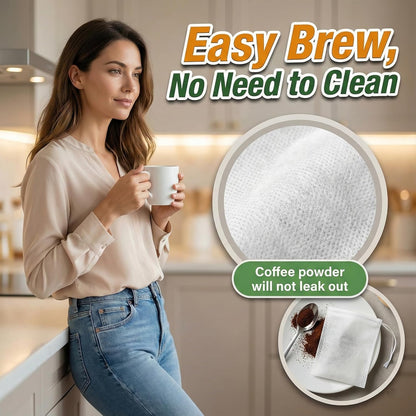 400Pcs 3.54"x2.75" Disposable Tea Bags with Drawstring, Empty Filter Sachets for Loose Leaf Tea, Coffee, Herbs, Spice and DIY Fillable