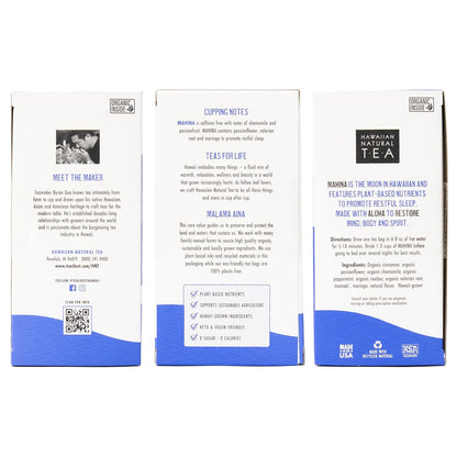 Hawaiian Natural Tea Mahina Chamomile Mamaki Tea Bags, Caffeine-Free, 20 Ct