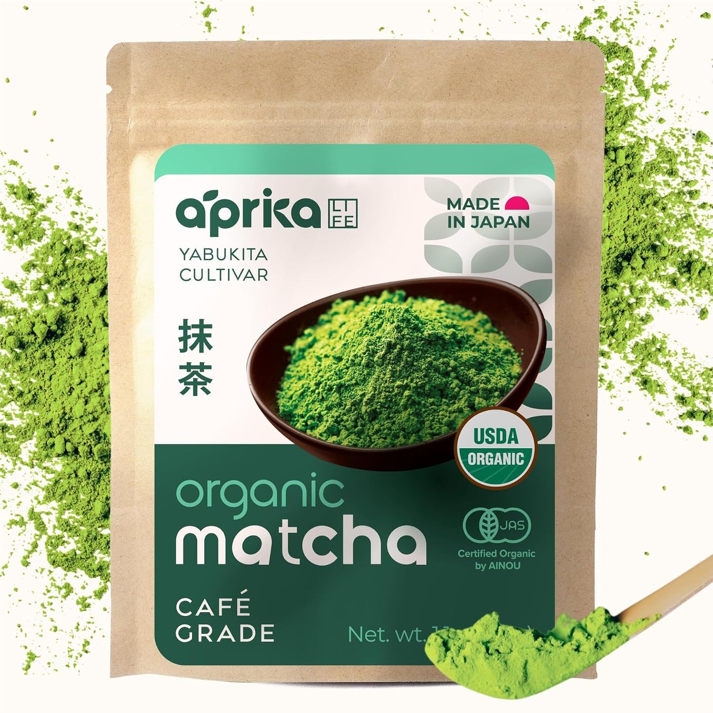 AprikaLife Sweet Matcha Latte Mix - 1st Harvest Ceremonial Grade - 6.4 oz
