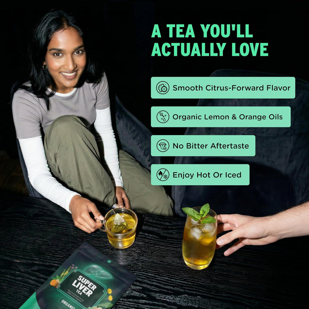 SuperBonsai Organic Liver Detox Tea – Dandelion Root & Milk Thistle Herbal Tea for Liver Support, Digestive Detox & Cleanse – Turmeric, Ginger & Nettle Botanical Blend – 20 Organic Tea Bags