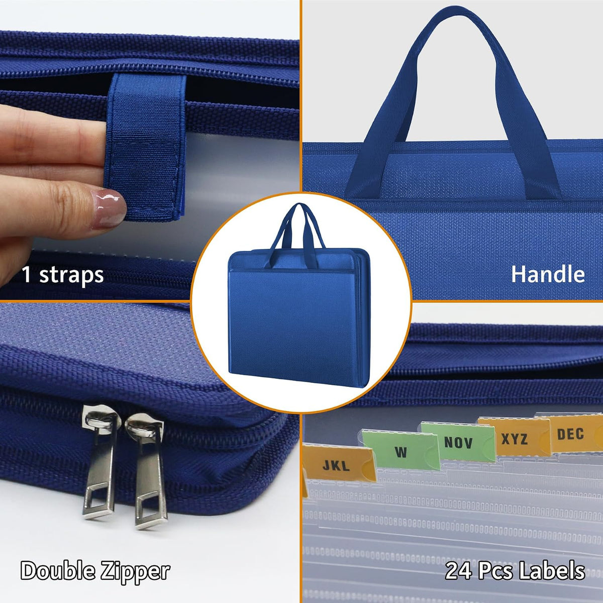 onvvippiv Important Document Organizer Folio Accordion File Organizer