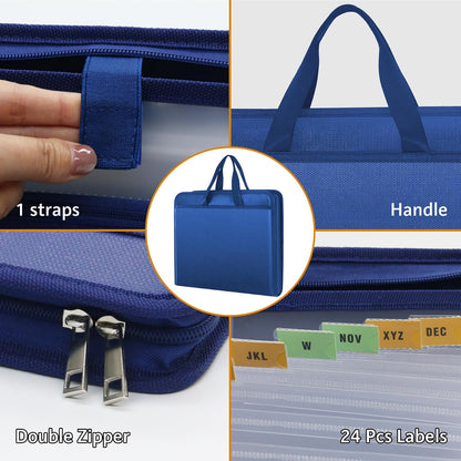 onvvippiv Important Document Organizer Folio Accordion File Organizer
