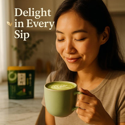Matcha Milk Uji Double Rich Latte by Tsujiri, 150g Resealable Bag Made in Kyoto Japan