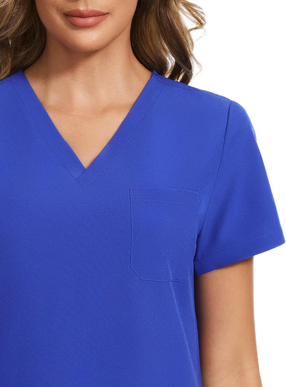 COZYFIT Scrubs for Women Set - Stretch V-Neck Scrub Top & Jogger Pant with 8 Pockets COZY SCRUBS - Colors B