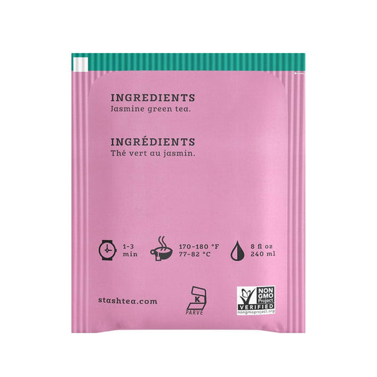 Stash Tea Jasmine Blossom Green Tea - Caffeinated, Non-GMO Project Verified Premium Tea with No Artificial Ingredients, 30 Count (Pack of 6) - 180 Bags Total