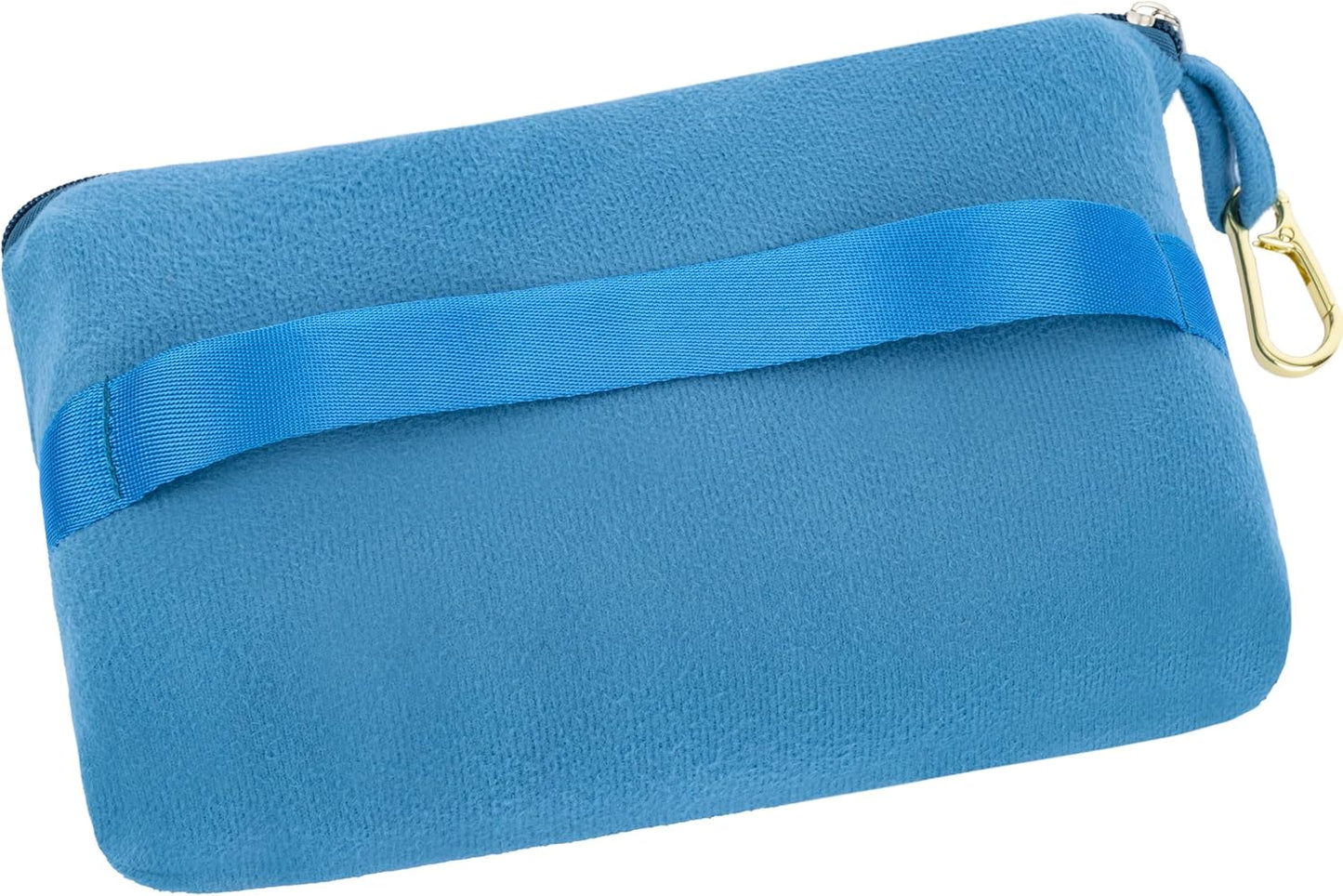 BlueHills Travel Blanket Pillow Compact Lightweight Pocket Size Airplane Traveling Essential Flight Trip Throw in Bag Portable Case Plane Accessory Gray L01