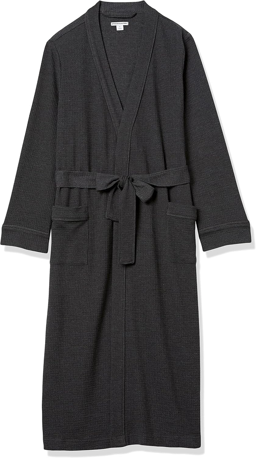 Amazon Essentials Women's Lightweight Waffle Full-Length Bath Robe (Available in Plus Size)