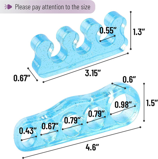 DR. JK- ToePal Gel Toe Separator, 2 Pairs, Toe Spacers, Toe Straightener, Hammer Toe Straightener, Toe Spreader, Toe Stretcher, Toe Corrector for Women and Men, Bunion Corrector