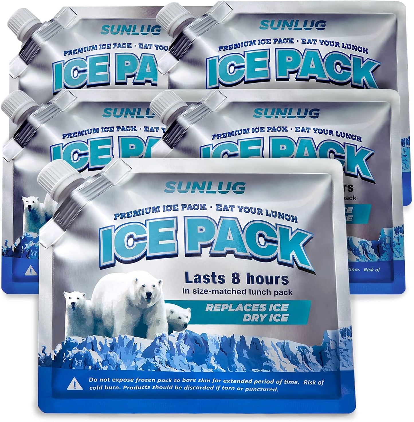Cooler Ice Packs Reusable Ice Packs for Coolers Long Lasting Freezer Packs for Cooler Bag, Lunch Bags, Cooler Backpacks