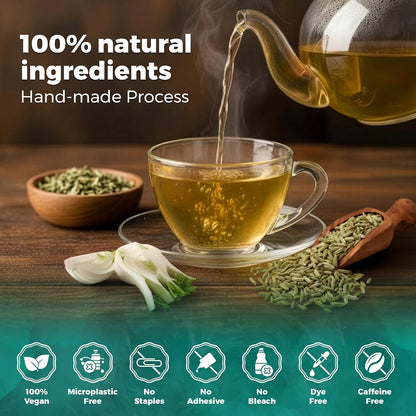 Lavitali, Fennel Tea Bags | 60 bags, 100% Pure Herbal Tea | Caffeine-Free, Natural Essential Oil, Eco-Friendly Filter Bag | Daily Natural Botanical, Hot or Iced Herbal Infusion