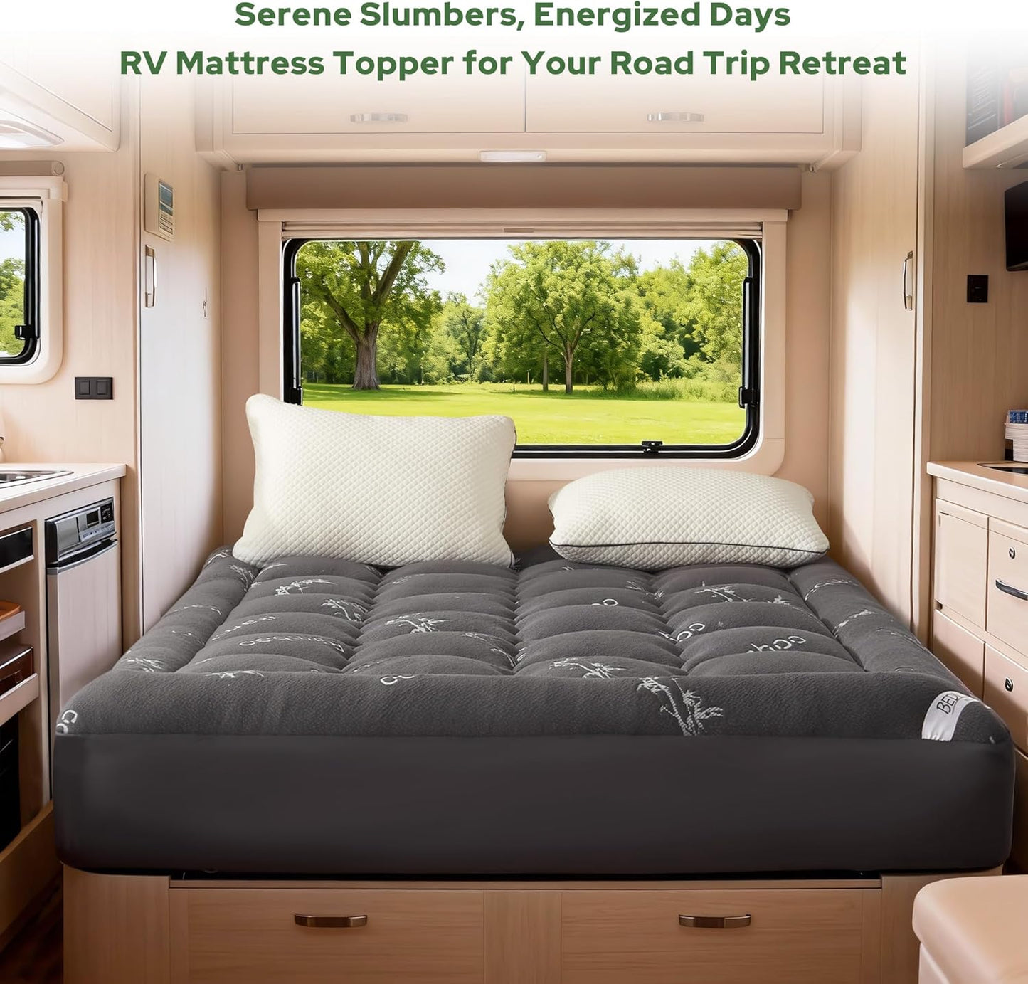 BEDLORE King Mattress Topper Viscose Derived from Bamboo, Thick Pillow Top Mattress Pad with Stretchable Pockets for 6"-18" Mattress, Soft Breathable Mattress Topper for Back Pain Relief(Dark Gray)