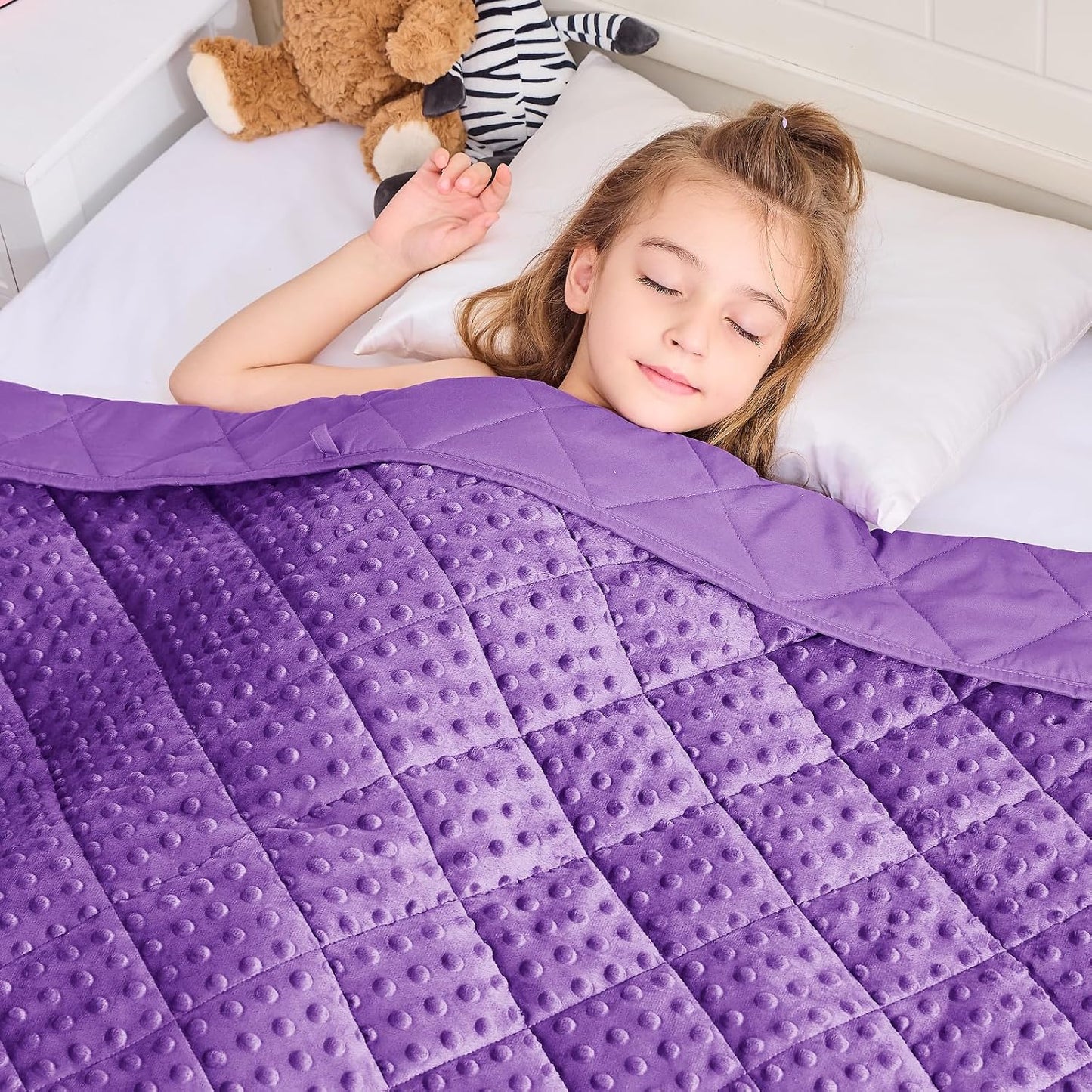 Weighted Lap Blanket for Adults 5lbs, 24"x29" Cooling Heavy Throw Blanket, Portable Travel Weighted Blankets, Soft Small Blankets Gift for Sleeping, Navy Blue
