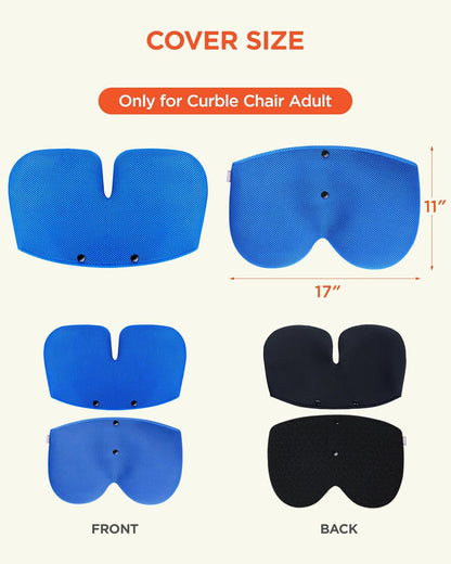 curble Grand– Extra Wide Ergonomic Seat Support, Sit Straighter Without Effort, Passive Posture Trainer for Office, Home & Car (Grey)
