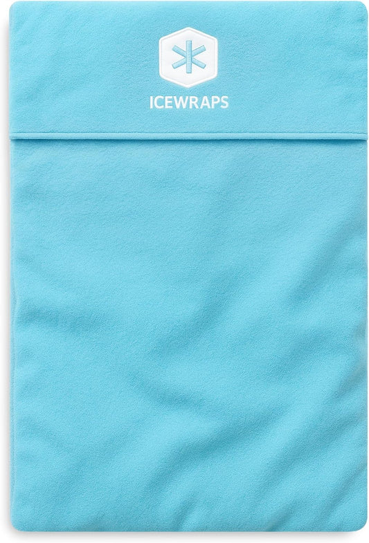 ICEWRAPS 12" x 21" Extra Large Reusable Ice Pack with Soft Fabric Cover, Flexible Cold Therapy Clay Pack for Knee & Back Swelling, Chronic Pain Relief – FSA-HSA Eligible