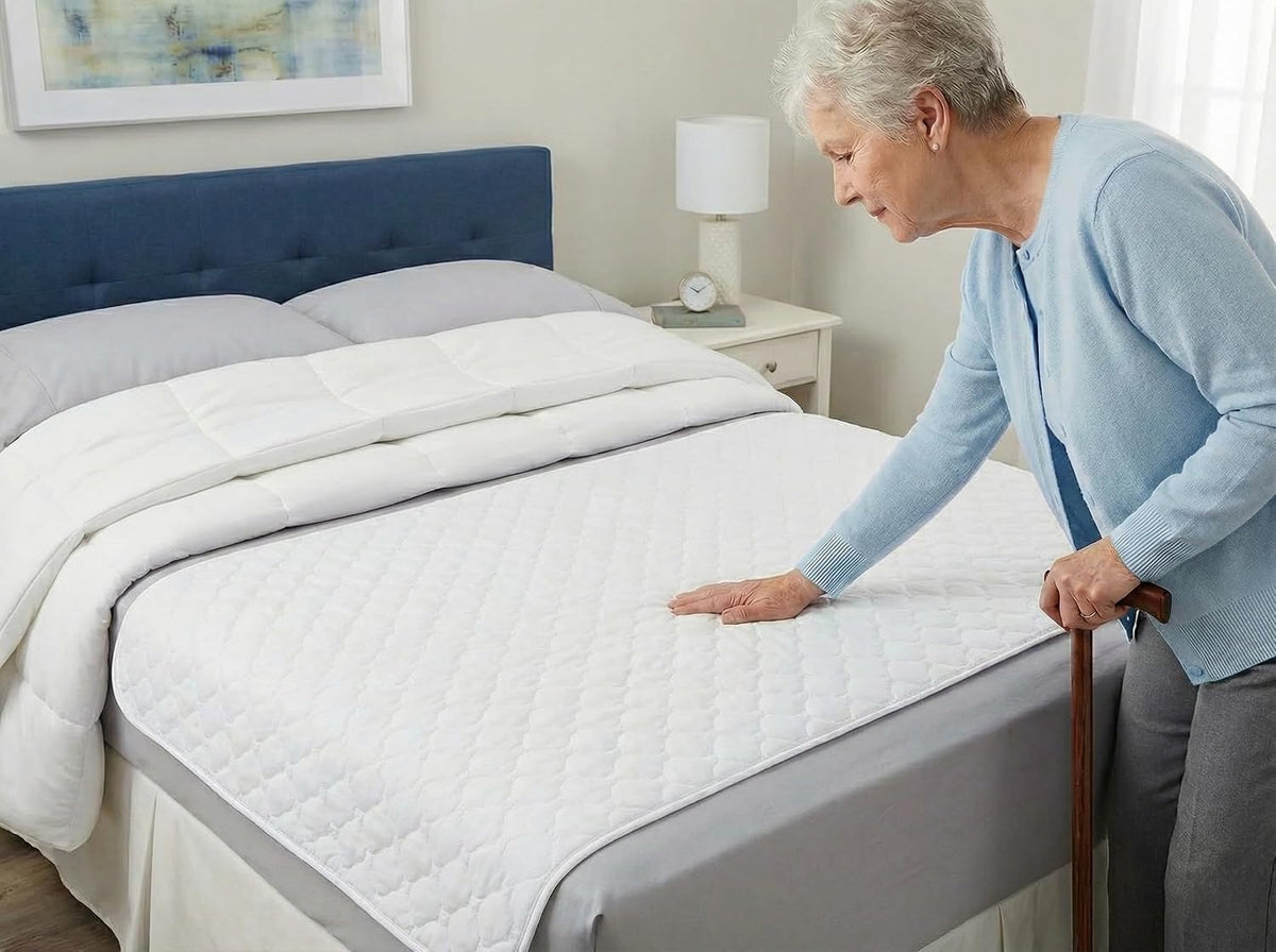 RMS Ultra Soft 4-Layer Washable and Reusable Incontinence Bed Pad, 34"x36"