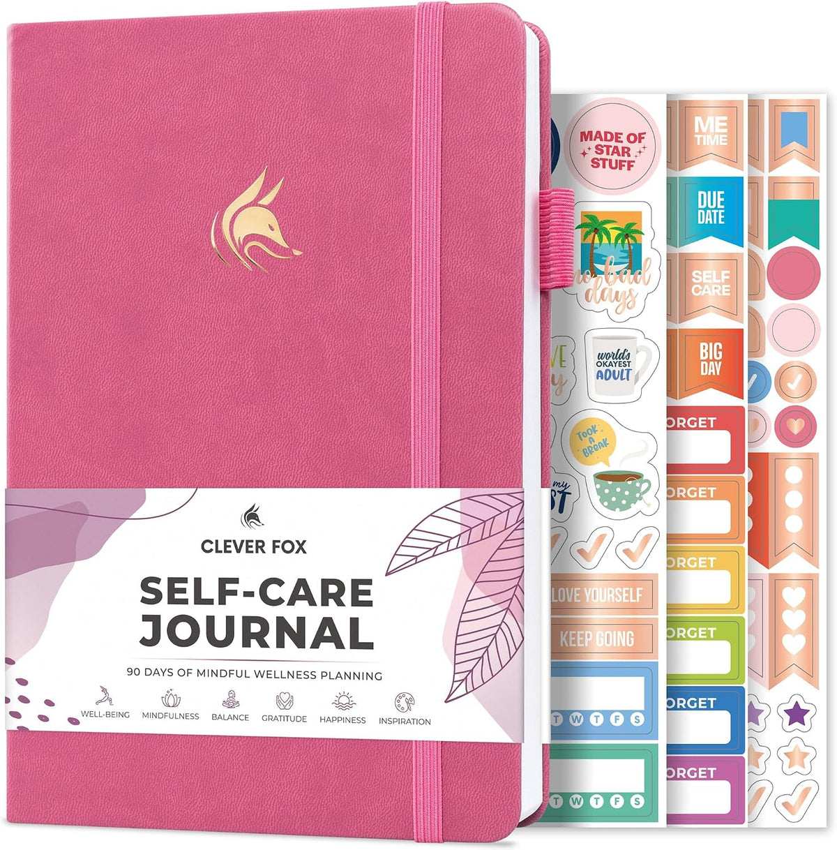 Clever Fox Self-Care Journal for Women, Daily Planner 5.8x8.3 Aquamarine
