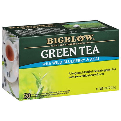Bigelow Tea Green Tea with Mint, Caffeinated Tea with Green Tea and Peppermint, 20 Count (Pack of 6), 120 Total Tea Bags
