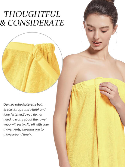 Women'S Soft Wrap Towel Full Length，Bath Robe After Shower Female Plush Long，Spa Bathrobes Lightweight With Pockets