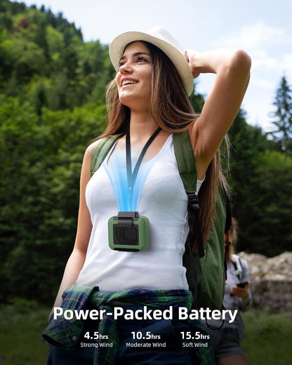 Portable Waist Under Shirt Fan, 23H Working Time, 6200 RPM Strong Airflow