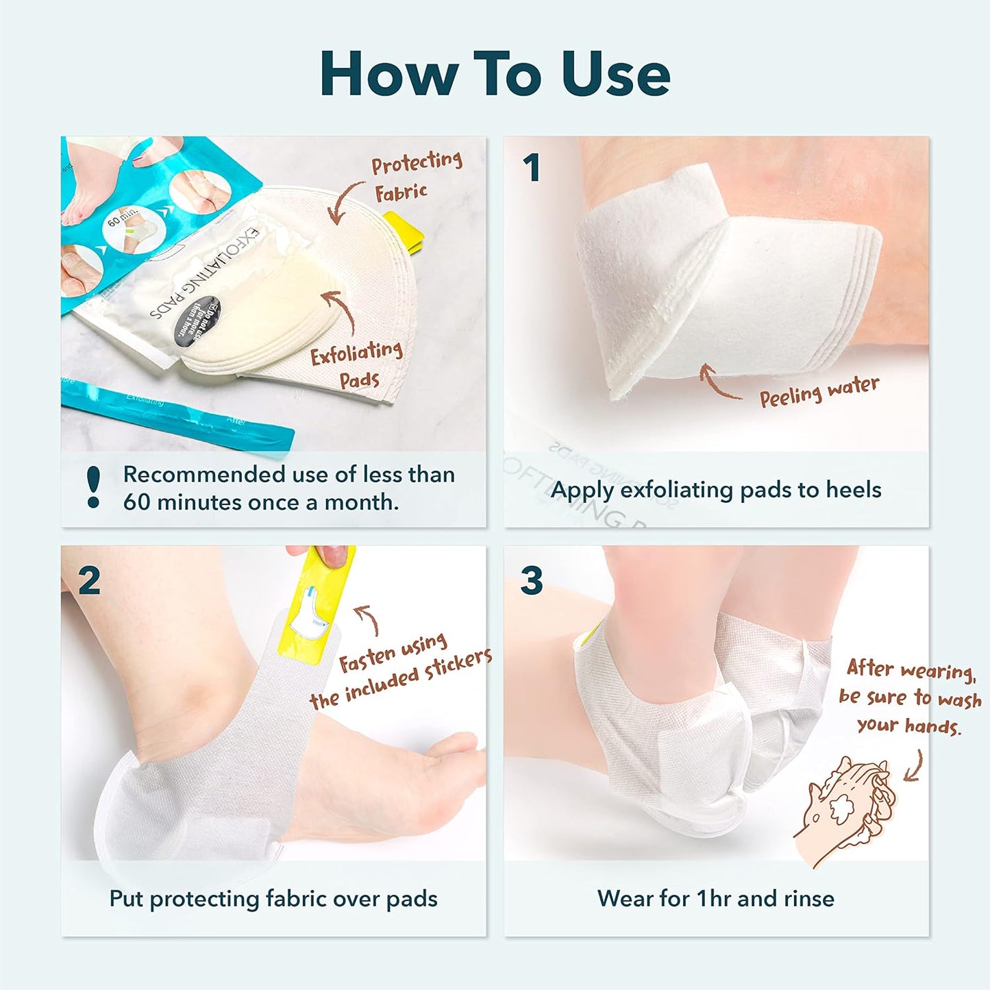 Purederm Exfoliating Foot Peeling Mask & Foot Peel for Dry Cracked Heels (1 Pack) – Dead Skin & Callus Remover for Feet, Rough Skin Care for Baby Soft Feet