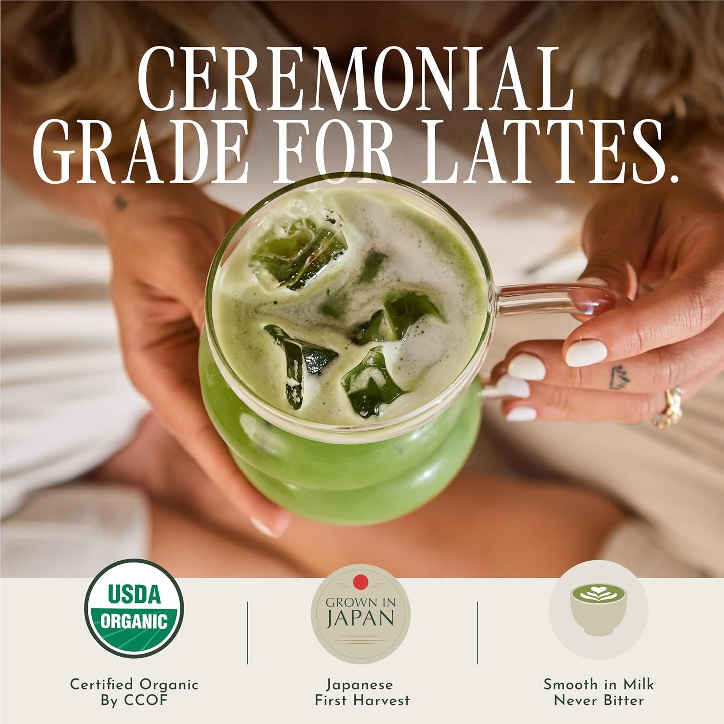 Encha Matcha - Latte Grade Matcha Powder - Unsweetened, First Harvest, Organic Green Tea Powder From Uji, Japan (30G/1.06 Ounce) Premium for Latte, Smoothie - Caffeine, L-Theanine