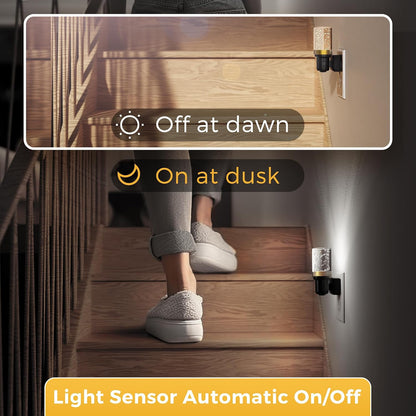 L LOHAS LED Night Light, Dimmable Night Lights Plug into Wall, Automatic Night Lights Plug in with Auto Light Sensor,Adjustable Brightness Amber LED Night Light, for Bedroom Hallway Home Decor