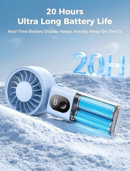 Aecooly Mighty Portable Handheld Fan | 20H Max Cooling | 3 Flexible Modes