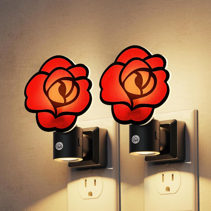 L LOHAS LED Night Lights Plug into wall, Amber Night Light with Adjustable Brightness, Plug in NightLight with Auto Light Sensor, Wall Sconce-Style Design Night Light for Bathroom,Hallway, 2 Pack