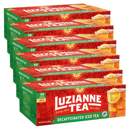 Luzianne Unsweetened Hibiscus Iced Tea Bags, Family Size, 22ct Box (Pack of 6)