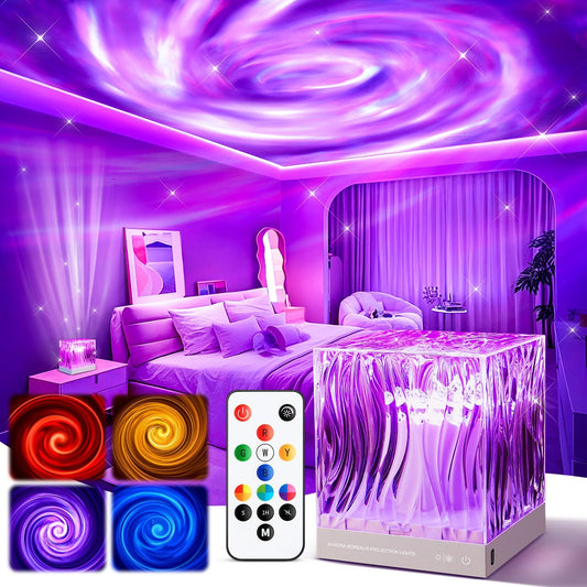 Northern Lights Projector Aurora Light Projector, 18-Color Sunset Lamp Cool Stuff for Teen Girls Game Room Decor for Teen Girls, Mood Lighting Galaxy Projector for Bedroom Decorations, Boy Girl Gifts