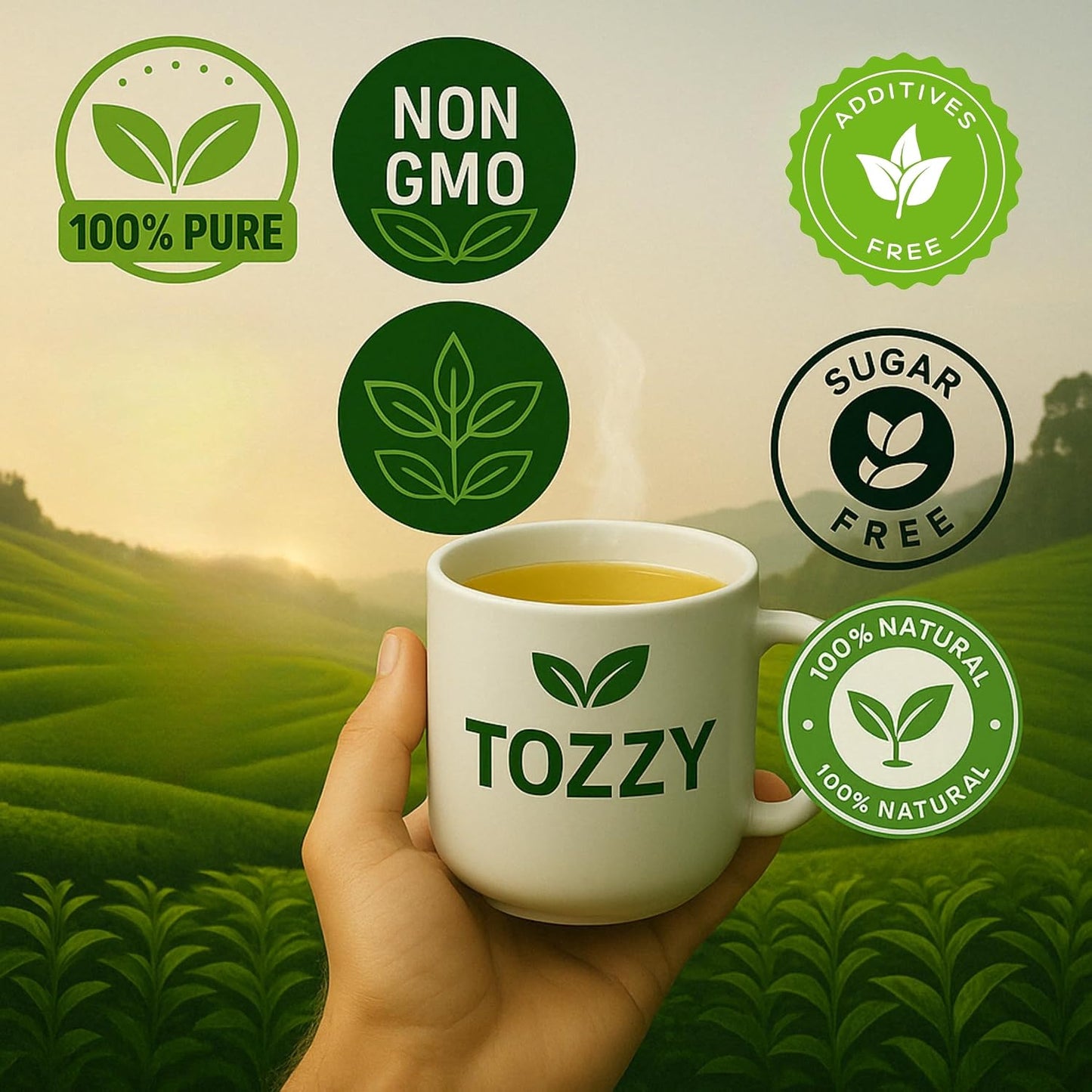 Tozzy Organic Chamomile Tea – 100 Count, Plant-Based Pyramid Tea Bags – Packaging May Vary