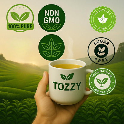 Tozzy Organic Chamomile Tea – 100 Count, Plant-Based Pyramid Tea Bags – Packaging May Vary