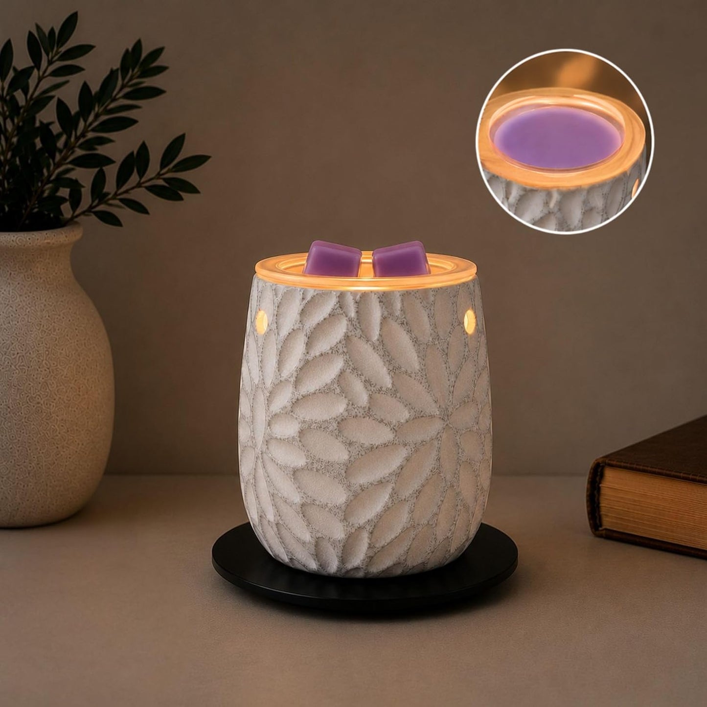 Scentsationals Wax Melt Warmer, Wax Warmer for Scented Wax Melts - Kristy - Candle Wax Melter for Fragrance Cubes and Tarts